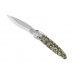 Couteau pliant K2.18M manche acier décor imprimé 3D floral 11,5cm