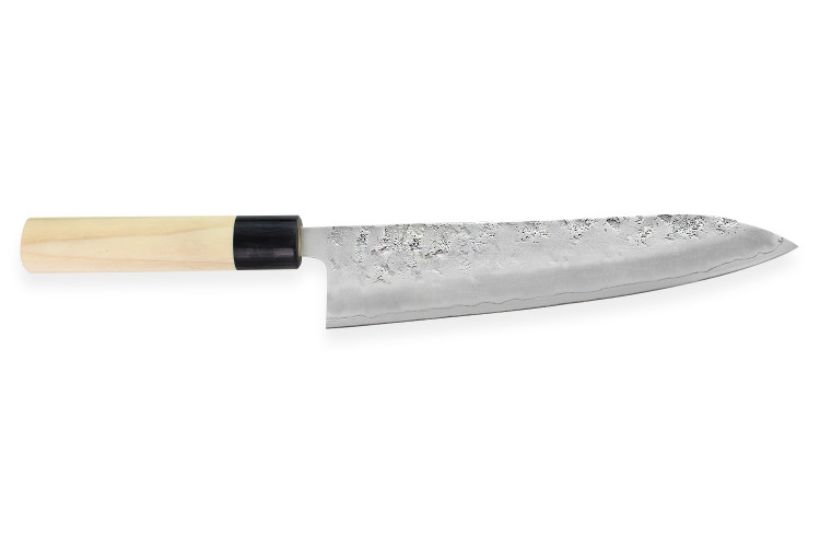 Couteau de chef japonais artisanal Wusaki Yoshi G3 honoki 21,5cm