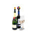 Bouchon en silicone Pulltex pour vin et champagne + 6 marque-verres colorés
