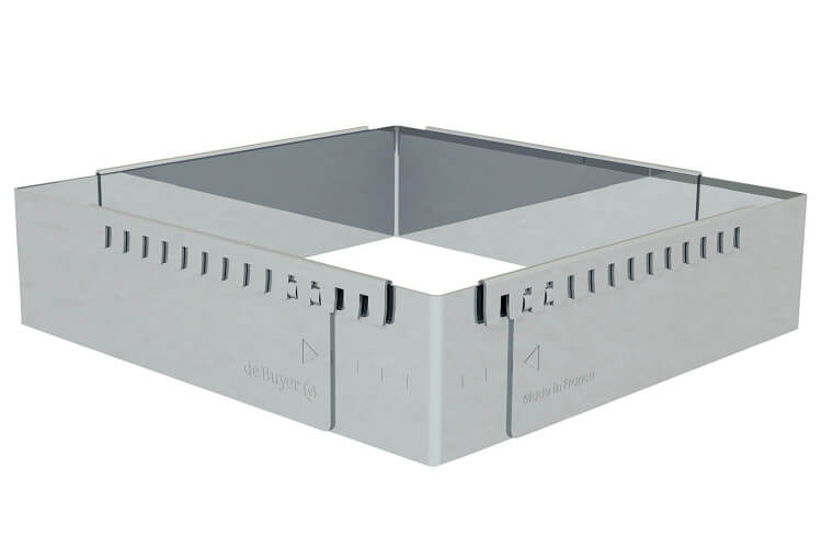 Cadre à entremets extensible rectangle De Buyer en inox