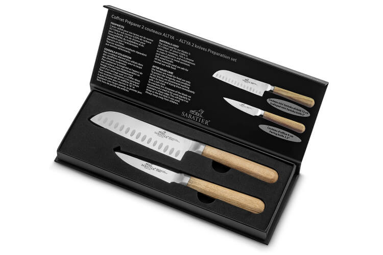 Coffret 2 couteaux Sabatier International Altya mini santoku + office