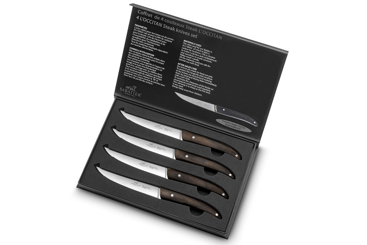 Coffret 4 couteaux &agrave; steak Sabatier International L'Occitan lame 11,5cm