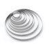 Cercle à tarte perforé inox De Buyer Valrhona bord droit hauteur 2cm