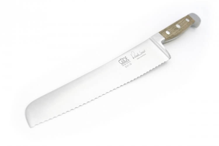 Couteau à pain Güde Alpha Chêne 32cm en acier forgé
