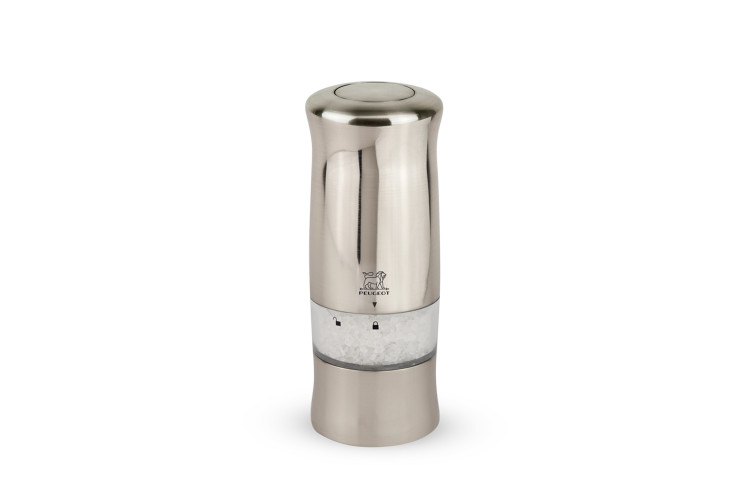 Moulin &agrave; sel &eacute;lectrique Peugeot Zeli en ABS avec &eacute;clairage 14cm