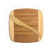 Planchette à découper carrée bicolore Totally Bamboo + tartineur