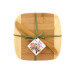 Planchette à découper carrée bicolore Totally Bamboo + tartineur