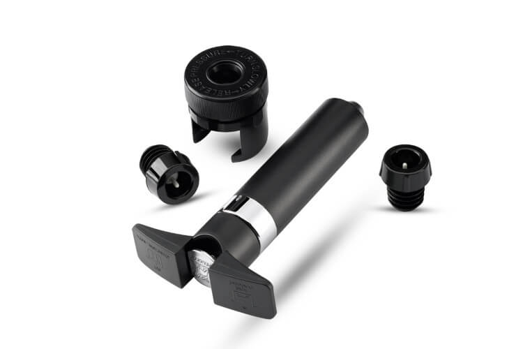 Pompe à vide pour vins et champagnes Peugeot Epivac Duo 15cm + 3 bouchons