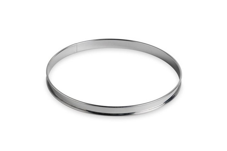 Cercle &agrave; tarte rond inox De Buyer bord roul&eacute; 20cm