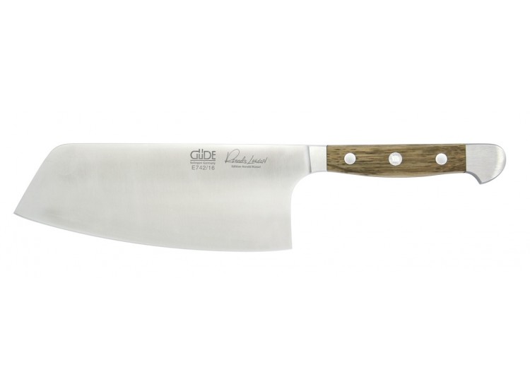 Couteau de chef chinois G&uuml;de Alpha Ch&ecirc;ne 16cm en acier forg&eacute;