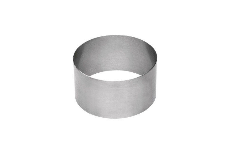 Cercle &agrave; p&acirc;tisserie De Buyer rond inox hauteur 4,5cm