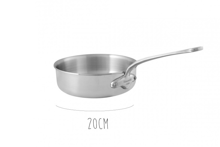 Sauteuse Mauviel M'Urban3 en inox avec poign&eacute;e fixe
