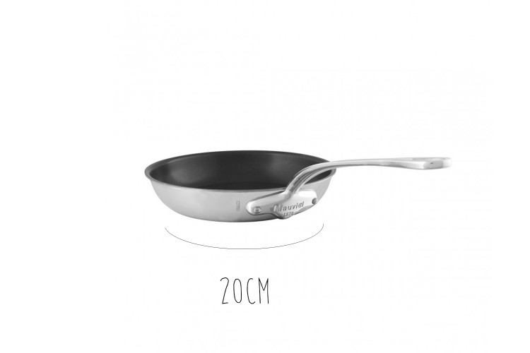 Po&ecirc;le anti adh&eacute;sive Mauviel M'Urban3 Eclipse+ en inox avec poign&eacute;e fixe