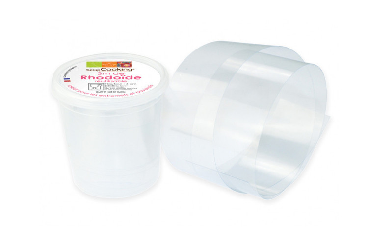 Ruban rhodo&iuml;de pour entremets Scrapcooking 3m - H4cm r&eacute;utilisable