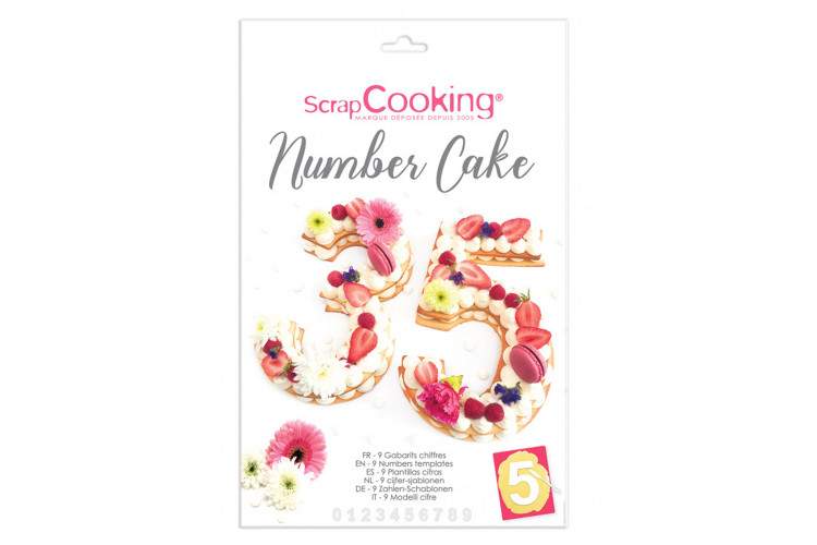 Kit number cake Scrapcooking 9 chiffres r&eacute;utilisable