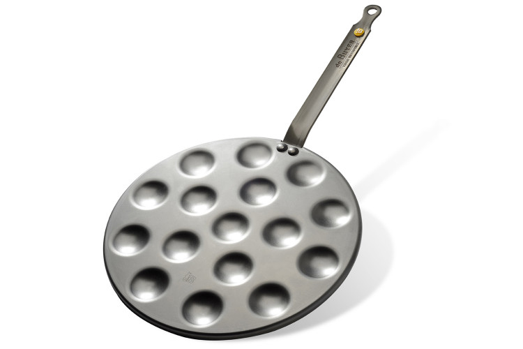 Po&ecirc;le &agrave; poffertjes 16 places De Buyer Mineral B Element 27cm