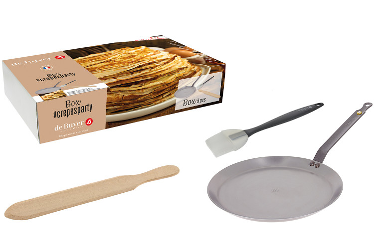Coffret cr&ecirc;pes De Buyer Crepesparty 3 pi&egrave;ces