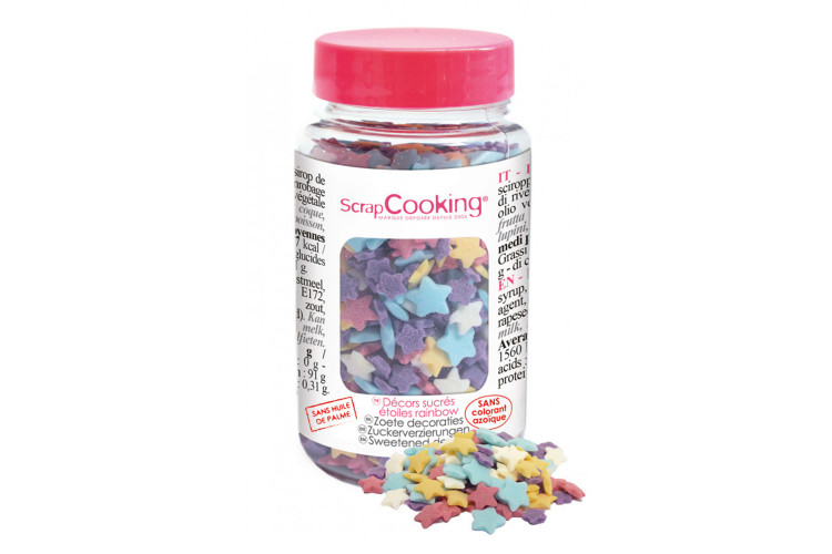 Pot d&eacute;cors sucr&eacute;s Scrapcooking Etoile Rainbow 55g