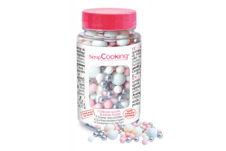 Pot décors sucrés Scrapcooking Bubbles Pastel 70g