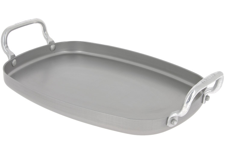 Plancha De Buyer Mineral B 38x26cm en fer avec 2 anses