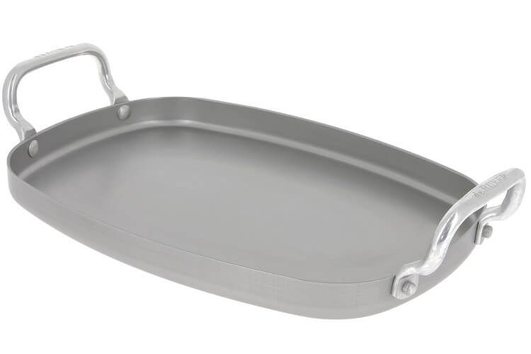 Plancha De Buyer Mineral B 38x26cm en fer avec 2 anses
