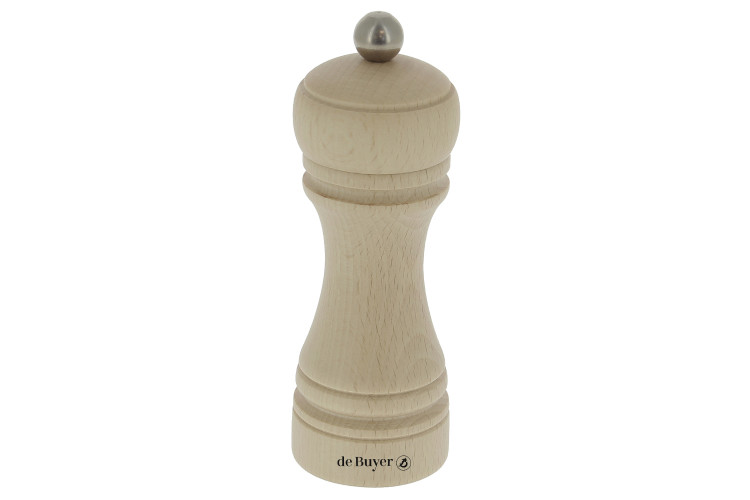 Moulin &agrave; &eacute;pices De Buyer Java 14cm en bois m&eacute;canisme en c&eacute;ramique