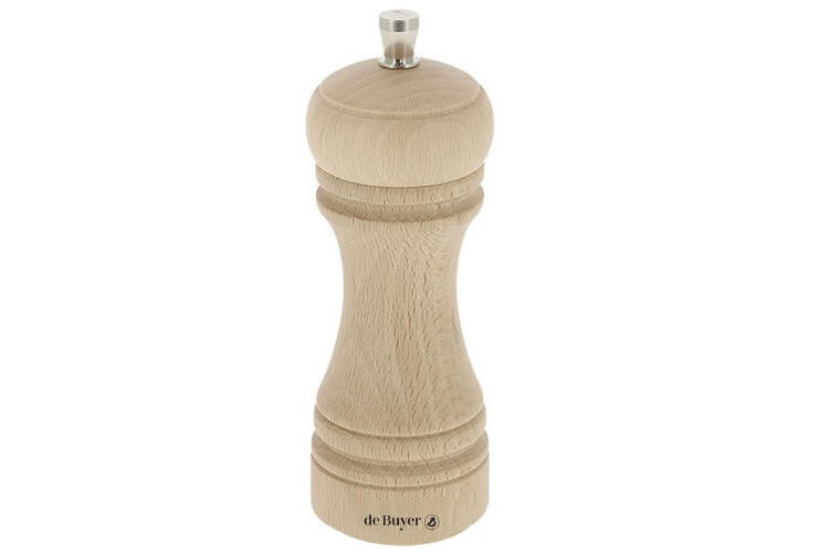 Moulin à poivre De Buyer Java 14cm en bois avec mécanisme en métal