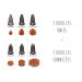 Coffret 6 douilles De Buyer Classic en Tritan unies et cannelées