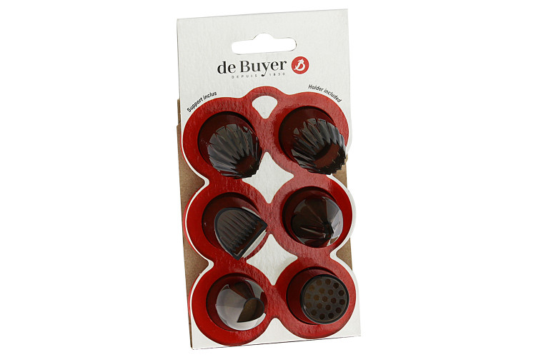 Coffret 6 douilles De Buyer Cr&eacute;atif en Tritan d&eacute;cor fantaisie