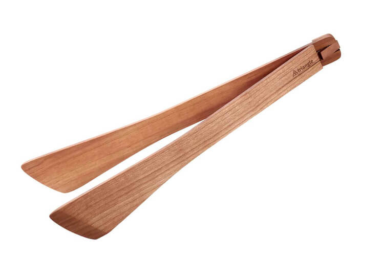Pince de cuisine ultra pratique Triangle en bois de cerisier