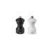 Coffret duo moulin à sel et poivre Peugeot Bistro en bois noir + blanc 10cm