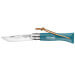 Couteau Opinel n°06 Baroudeur lame 7cm manche turquoise