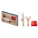 Coffret Opinel Le Petit Chef couteau + éplucheur + protège-doigts - Rouge