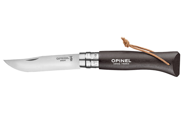 Couteau Opinel N&deg;08 Baroudeur lame 8,5cm manche brun noir