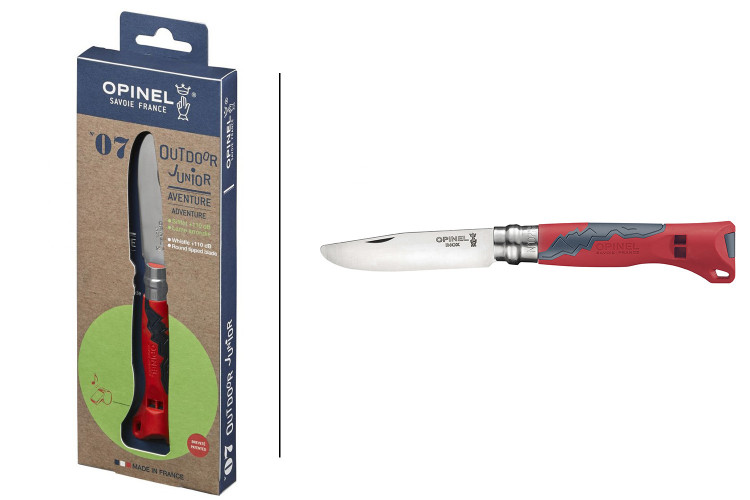 Couteau pliant Opinel Outdoor Junior N&deg;07 lame 7cm manche bi mati&egrave;re