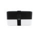Lunch box 2 étages Yoko Design 1,2L noir + 1 set de couverts