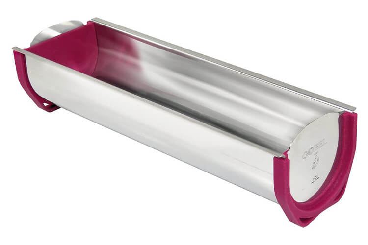 Gouttière à bûche Gobel inox + embouts silicone