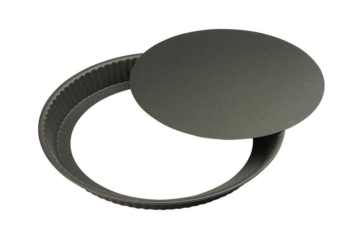 Tourtière ronde cannelée Gobel anti-adhérent fond mobile et bord plat