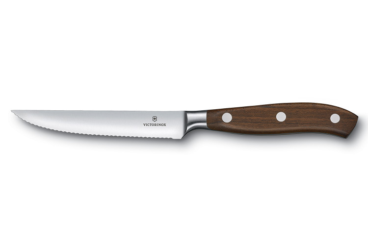 Couteau &agrave; steak Victorinox Grand Ma&icirc;tre Wood forg&eacute; 12cm manche en &eacute;rable