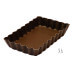 Boîte 6 moules à tartelettes rectangulaires cannelés Gobel anti-adhérent fond fixe