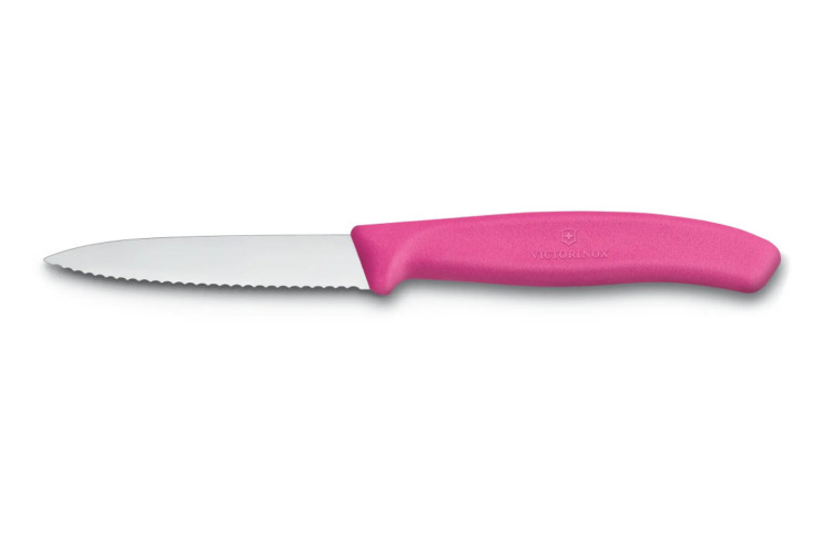 Couteau d'office Victorinox Swissclassic rose lame &agrave; dents 8cm