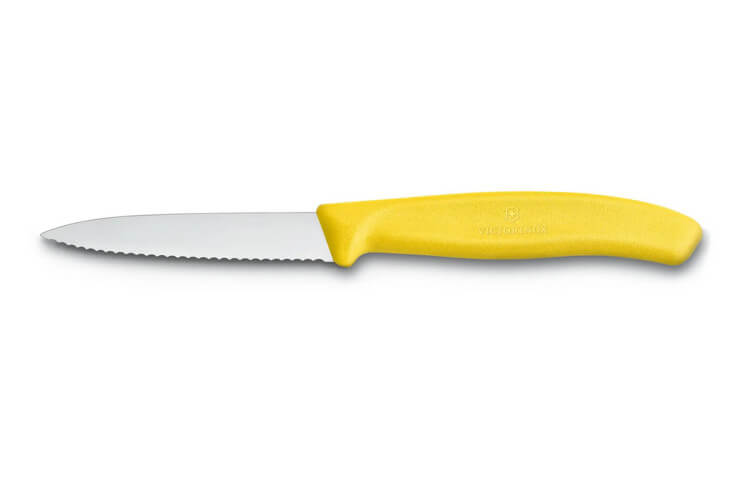 Couteau d'office Victorinox Swissclassic jaune lame à dents 8cm