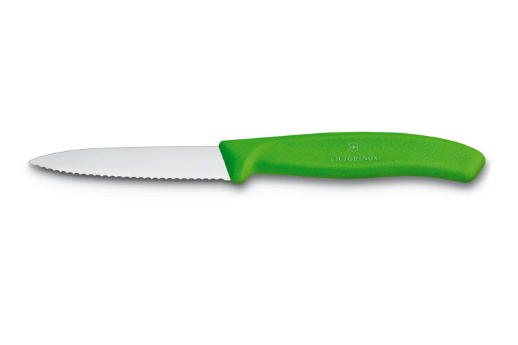 Couteau d'office Victorinox Swissclassic vert lame &agrave; dents 8cm