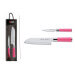 Set 2 couteaux Dick Pink Spirit office + santoku manche rose
