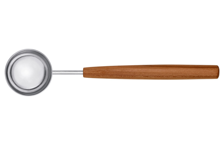 Cuill&egrave;re doseuse &agrave; caf&eacute; Triangle Sense 15ml en inox manche prunier