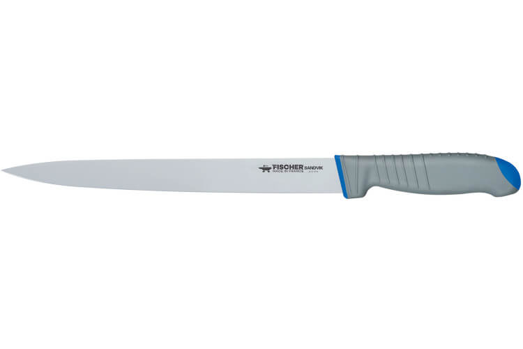 Couteau tranchelard 28cm SANDVIK manche bleu ultra confort
