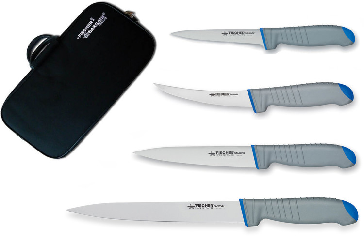 Mallette de boucher 4 couteaux FISCHER acier sandvik