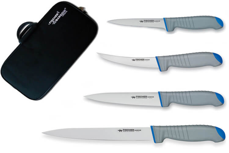 Mallette de boucher 4 couteaux FISCHER acier sandvik