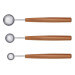 Coffret de 3 cuillères à mesurer Triangle Sense inox 18/10 et manche en bois de prunier