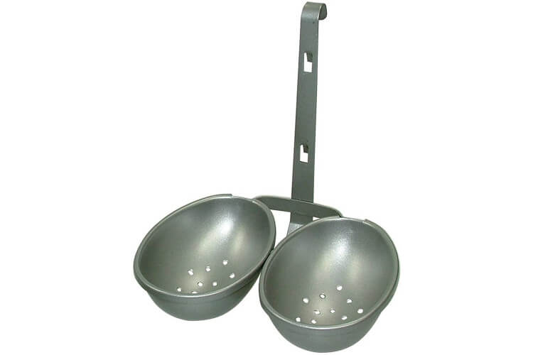 Pocheuse à oeuf double tout inox